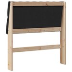 vidaXL Tête de lit capitonnée Noir 90 cm Pin massif