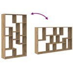 vidaXL Bibliothèque chêne artisanal 72x20x120 5 cm bois d'ingénierie