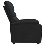 vidaXL Fauteuil inclinable Noir Tissu