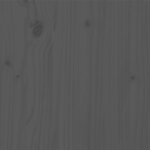 vidaXL Cadre de lit Gris Bois massif 200x200 cm