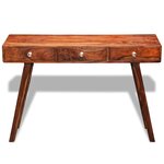 vidaXL Table console avec 3 tiroirs 76 cm Bois massif