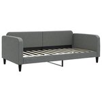 vidaXL Lit de jour avec lit gigogne gris foncé 100x200 cm tissu
