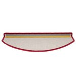 vidaXL Tapis d'escalier 15 Pièces Rouge bordeaux 65 x 24 x 4 cm