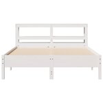vidaXL Cadre de lit sans matelas blanc 140x190 cm bois de pin massif