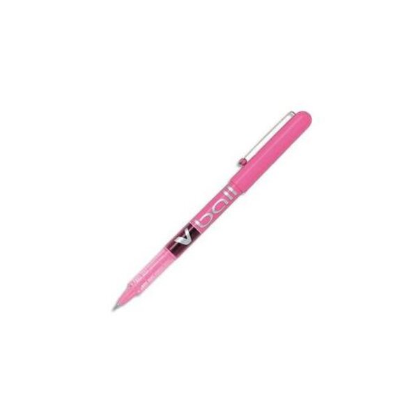 Stylo roller V Ball VB5 Encre liquide Pointe métal Fine Rose PILOT