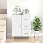 vidaXL Buffet Blanc 69 5x34x90 cm Bois d'ingénierie