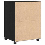 vidaXL Cabinet à Roulettes avec étagère Chêne noir 60 x 48 x 81 cm