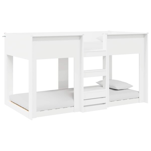 vidaXL Lit Superposé pour Enfants Blanc 80 x 200 cm Bois d'ingénierie