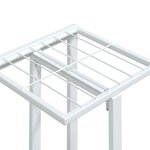 vidaXL Jardinière à 4 niveaux avec roues 44x23x80 cm Blanc Fer