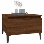 vidaXL Tables d'appoint 2 Pièces Chêne marron 50x46x35 cm Bois ingénierie