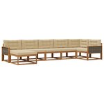 vidaXL Ensemble de canapés d'extérieur 7 Pièces Naturel et Beige
