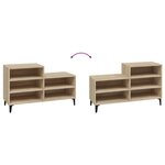 vidaXL Armoire à chaussures Chêne sonoma 102x36x60cm Bois d'ingénierie