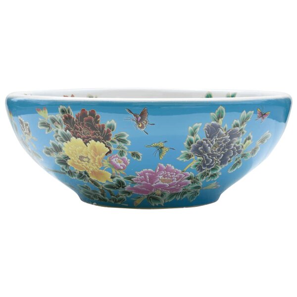 vidaXL Vasque à poser multicolore rond Φ41x14 cm céramique