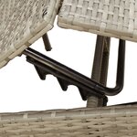 vidaXL Chaises longues lot de 2 avec table gris résine tressée
