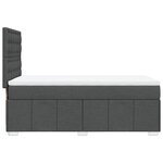 vidaXL Sommier à lattes de lit avec matelas Gris foncé 100x200cm Tissu