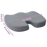 vidaXL Coussin d’assise avec oreiller Gris 47 x 37 x 8 cm Avec filet