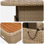 vidaXL Ensembles de meubles 4 Pièces Beige et crème Rotin PE