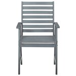 Vidaxl chaises à dîner d'extérieur 2 pièces avec coussins acacia massif