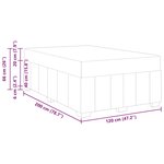 vidaXL Cadre de lit avec matelas Gris clair 120 x 200 cm tissu