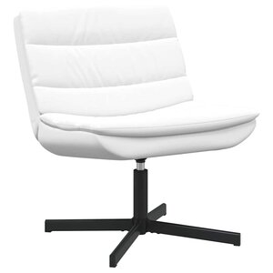 vidaXL Chaise pivotante Blanc 63 x 75 x 76 cm PU