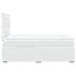 vidaXL Sommier à lattes de lit avec matelas Blanc 120x200cm Similicuir