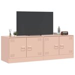 vidaXL Meubles TV 2 Pièces rose 67x39x44 cm acier
