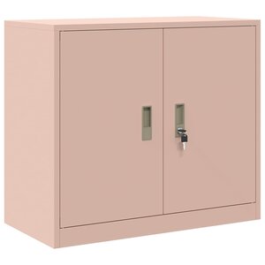 vidaXL Armoire de rangement Rose 80 x 40 x 70 cm Acier