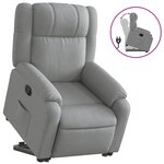vidaXL Fauteuil inclinable Gris clair Tissu
