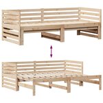vidaXL Lit de jour avec tiroirs sans matelas 90x200 cm bois massif