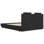 vidaXL Cadre de lit avec tête de lit Chêne noir 160 x 200 cm