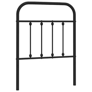 vidaXL Tête de lit de remplacement métal noir 75 cm