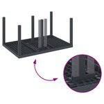 vidaXL Ensemble salle à manger jardin 5 pièces Anthracite Poly Rattan