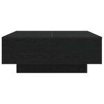 vidaXL Table basse Chêne noir 80 x 80 x 31 cm Bois d'ingénierie