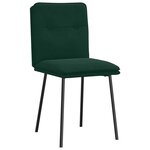 vidaXL Chaises à manger lot de 4 Vert foncé Velours