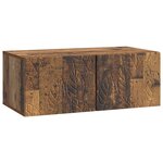 vidaXL Meuble TV mural 59 5 x 41 x 30 cm Bois ancien Bois d'ingénierie