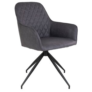House Nordic Chaise à manger pivotante Ava Gris foncé