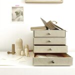 Rhodiarama Trieur 4 tiroirs en matière synthétique 24 8 x 32 7 x 22 8 cm Beige RHODIA