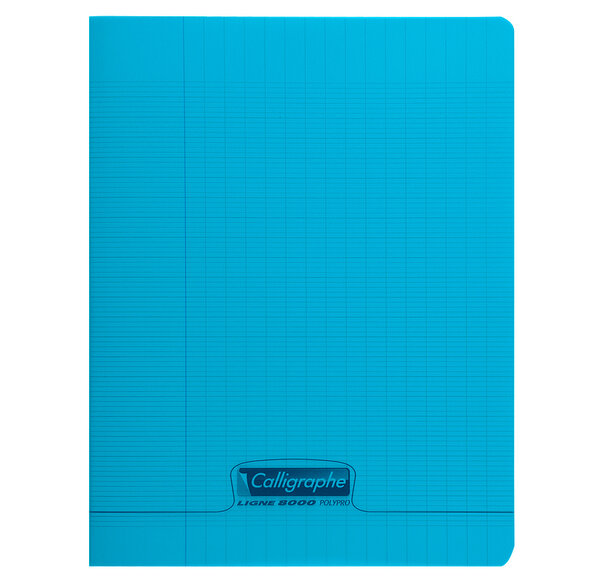 Cahier Couverture Polypro Piqué 17x22cm 96 pages Séyès 90 g Bleu CALLIGRAPHE