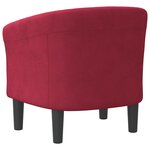 vidaXL Fauteuil cabriolet rouge bordeaux velours