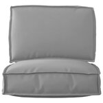 vidaXL Set de coussins de palette 2 Pièces Gris Tissu Oxford