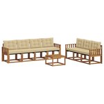 vidaXL Ensemble de canapés d'extérieur 8 Pièces Naturel et Beige