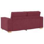 vidaXL Canapé 2 places Rouge vin 140 cm Tissu