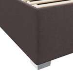 vidaXL Cadre de lit avec matelas Marron foncé 120 x 200 cm tissu