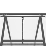 vidaXL Serre avec cadre de base anthracite 169x169x202 cm aluminium