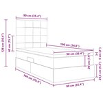 vidaXL Lit avec rangement et LED Gris foncé 90 x 190 cm Polyester