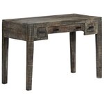 vidaXL Bureau Noir 110 x 50 x 75 cm Bois de manguier massif