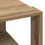 vidaXL Table Basse Chêne Artisanal 51 5x51 5x30 cm Bois d'ingénierie