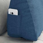 vidaXL Coussin de Dos Bleu 60 x 20 x 50 cm tissu