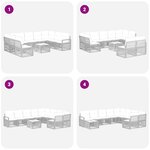 vidaXL Ensemble de canapé de jardin 10 Pièces Beige polyrotin