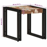 vidaXL Table basse 40 x 40 x 38 cm bois de récupération massif